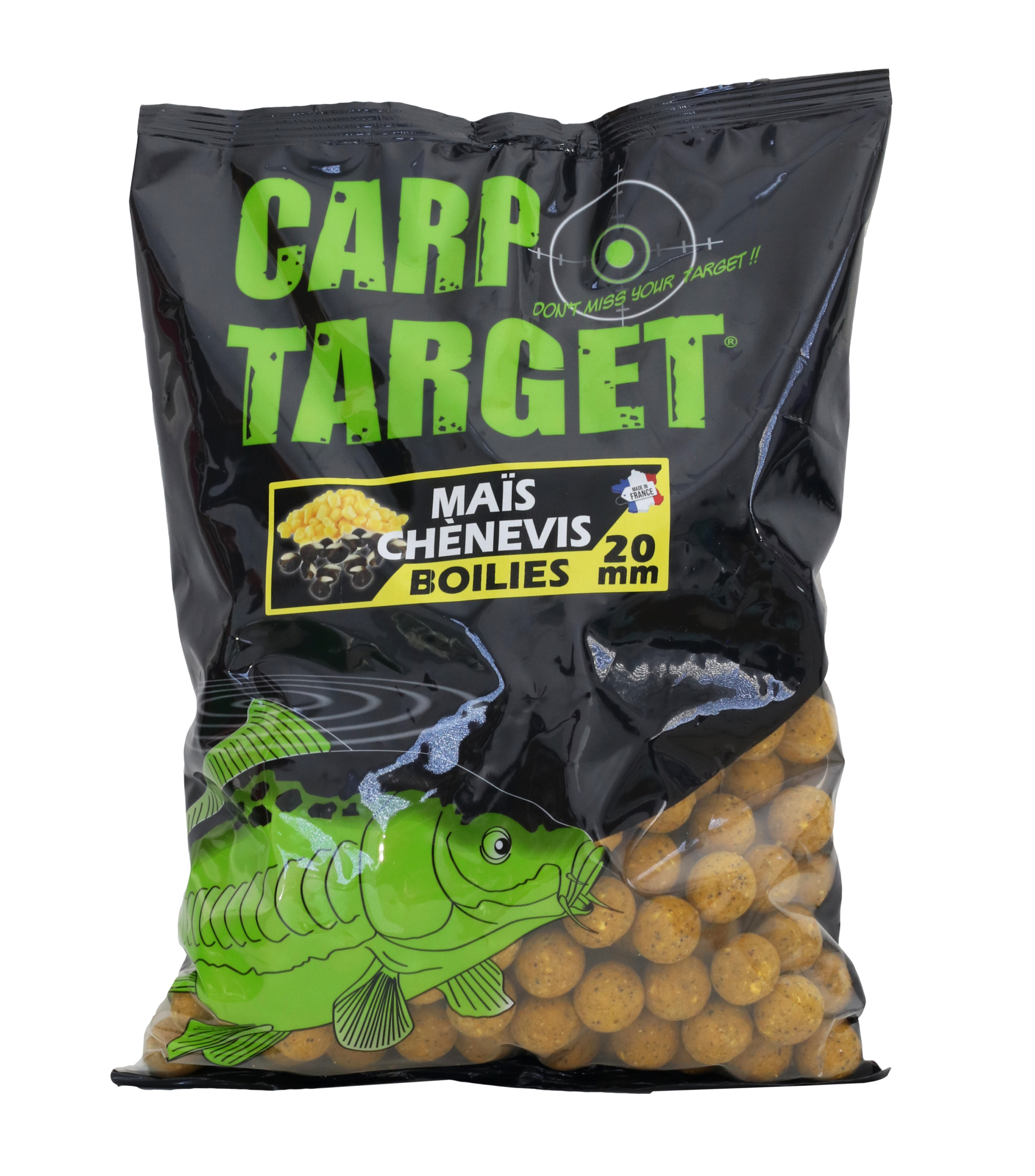 10230055 Carp Target Bouillettes 2 5kg 20mm Mais Chenevis