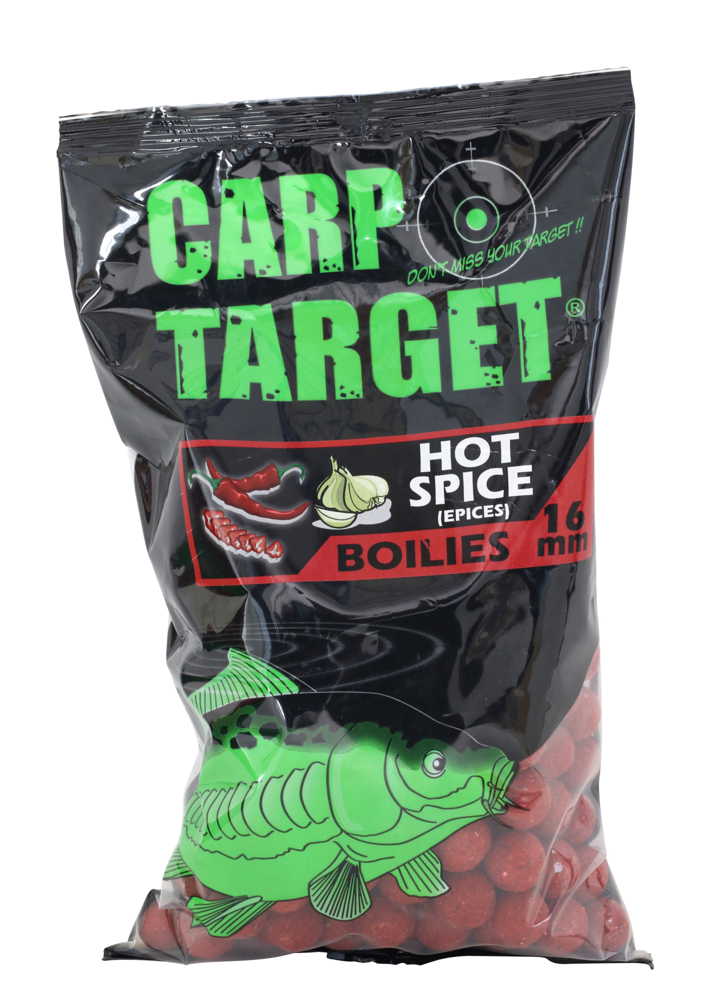 10238017 Carp Target Bouillettes 800gr 16mm Hot Spice