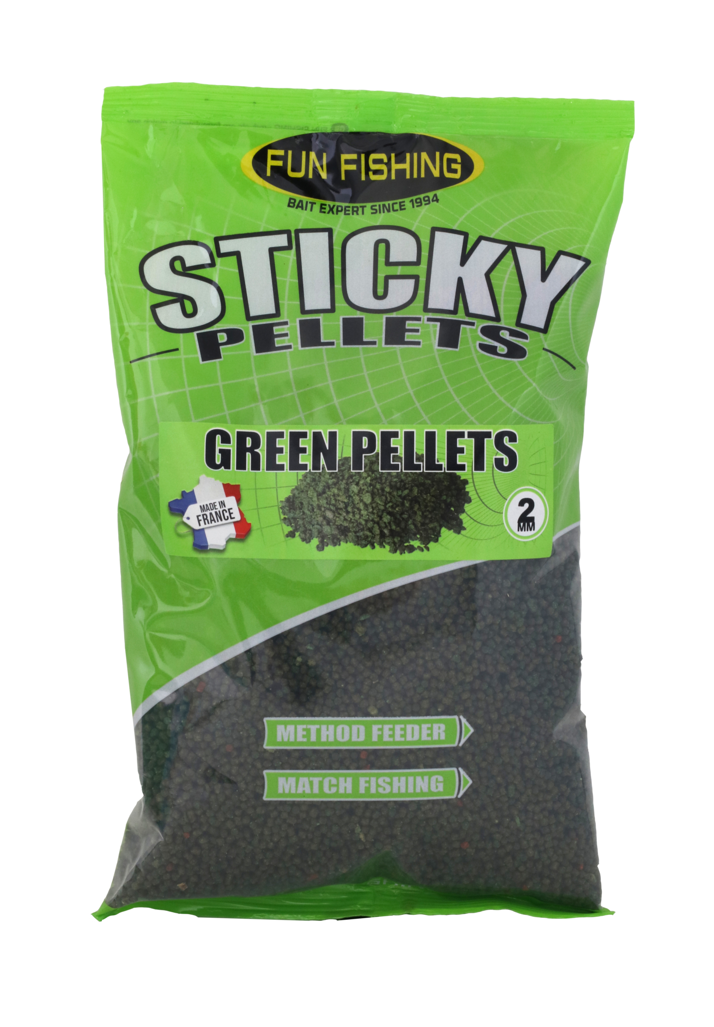 13450110 Sticky Pellets Green Pellets 700g