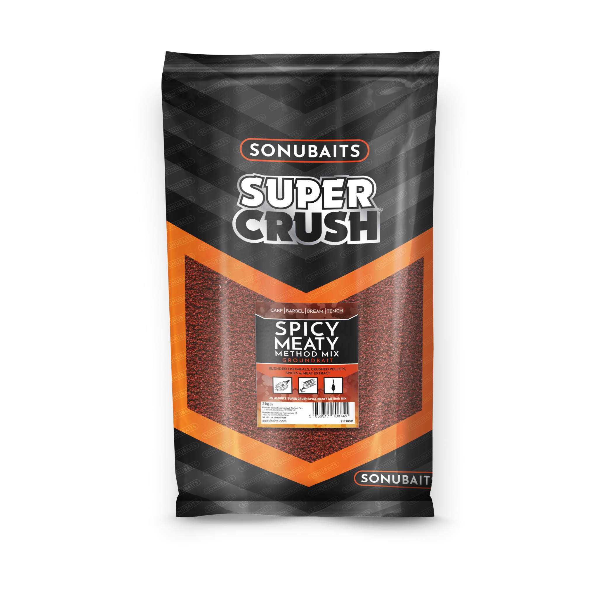 S1770001 Super Crush Groundbait Spicy Meaty Method Mix st 01