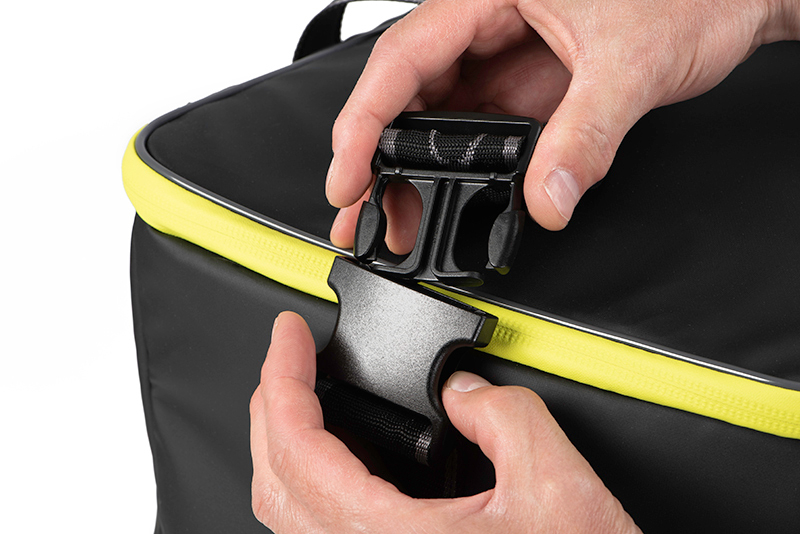 Horizon compact carryall strap buckle open